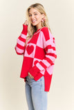 Checkerboard Heart Sweater (S-L)