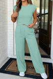 Cropped Tank Top and Jogger Set, Moonlight Jade (S-XL)