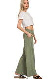 Ribbed Quarter Zip & Pants Set, Light Olive (S-L)