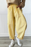LAS-LIVE Striped Pants with Pocket (S-XL)
