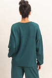 Oversized Crew Neck Top, Deep Green (S-L)