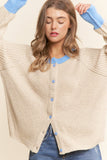 Ribbed Button Down Casual Cardigan (S,M,L)