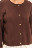 Crew Neck Loose Fit Cardigan (S-L)