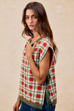 Christmas Plaid Tie Sweater Vest
