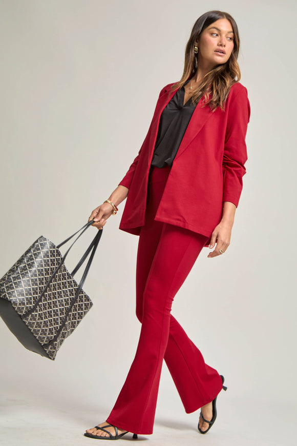 Magic 3/4 Sleeve Blazer, Red (S-2X)