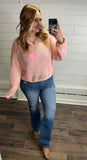 Lightweight Floral Sweater Top