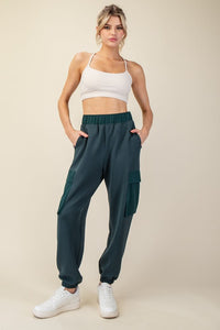 Comfy Luxe Cargo Jogger, Midnight Green (M-1x)