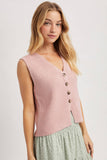 Button Up Sweater Vest