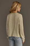 Lt. Green & Ivory Striped Cardigan