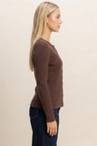 Ribbed Button Front Cardigan (S-L)
