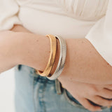 Struck By Cupid Stretch Bangle Bracelet - WATERPROOF GOLD