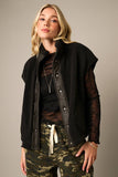 Oversized Fleece Vest, Black (S)