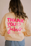 Thank You Jesus Pullover - Yellow | Christian Pullover