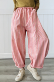 LAS-LIVE Striped Pants with Pocket (S-XL)