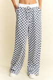 Checkered Straight Leg Lounge Pant