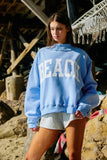 Reversible Mock-neck Crop Sweatshirt