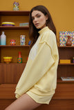 'MOTHER' Embroidered Mock Neck Sweatshirt