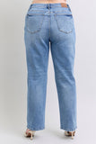 Judy Blue- High Waisted Criss Cross Dad Jean