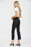 Mica- High Rise Crop Flare Black Denim
