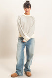 Patterned Mock Neck Sweater (S-L)