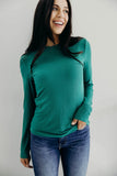 High Neck Long Sleeve  Tee- Lush Meadow (XS-XL)