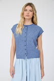 Raw Edge Sleeveless Lightweight Cardigan, Butter Yellow (S-L)