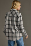 Lt. Gray & Black Plaid Button Up