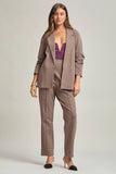 Magic 3/4 Sleeve Blazer, Dark Mocha (S-L, 1X-3X)