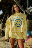 Reversible Mock-Neck Crop Sweatshirt, Life Is Good