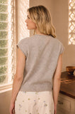 Raw Edge Sleeveless Lightweight Cardigan, Butter Yellow (S-L)
