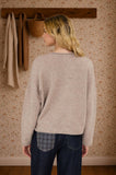 Lightweight Button Down Knit Cardigan, Light Mocha