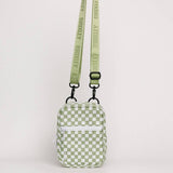 Green Checkered Crossbody Sling