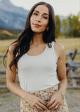 Scoop Neck Tank- Vanilla Bean