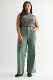Mica-High Rise Wide Leg-Light Green (13, 18w)