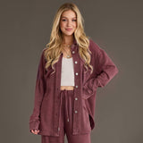 Merlot Washed Soft Button Up