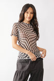 Checker Mesh Short Sleeve, Black (S-L)