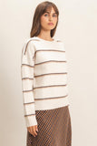 Striped Crew Neck Sweater (S-L)