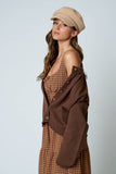 Raw Edge Exposed Seam Cardigan, Butter Yellow