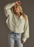 Sage Gauze Button Up