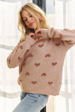 Heart Pattern Sweater