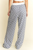 Checkered Straight Leg Lounge Pant