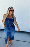 PREORDER- FRANKIE OVERALL DENIM DRESS