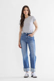 Mica- Super High Rise Relaxed Straight Cuffed Denim (0,14w,16w)