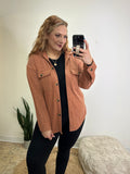 Soft Textured Jacket, Rust