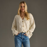 Cream Button Up Cardigan (M-XL)