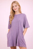 Mineral Washed Oversized Knit Comfy Romper (S-L)
