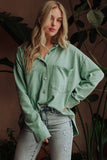 Dusty Mint Washed Soft Button Up