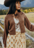 Bow Front Cardigan in Fawn (XS-3XL)