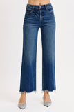 Risen-Tummy Control High Rise Ankle Straight Denim