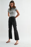 Mica-Vintage Black Distressed Crop Denim (0-3, 16w, 18w)